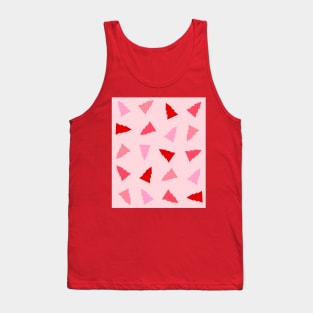 Christmas Holidays, Pink and Red Trees Tank Top